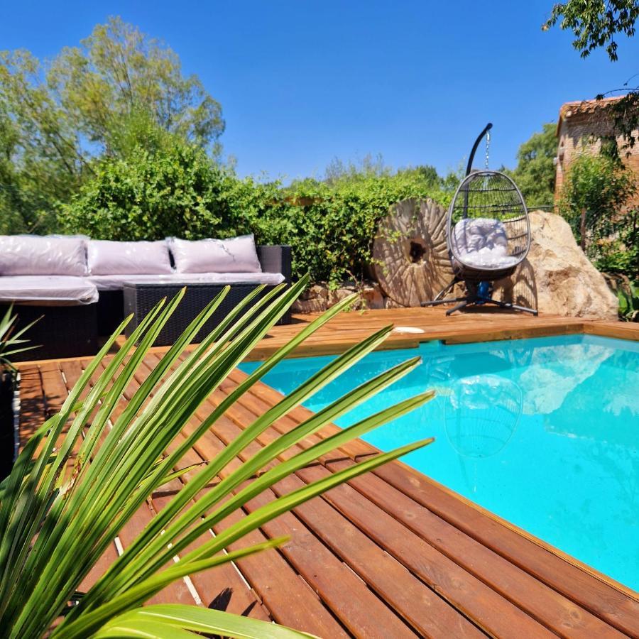 Casa Rural sobre el Rio y con Piscina Huerta  Exterior foto